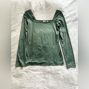 Babaton Skin Tight Leverage Long Sleeve Top in Gallery Green
